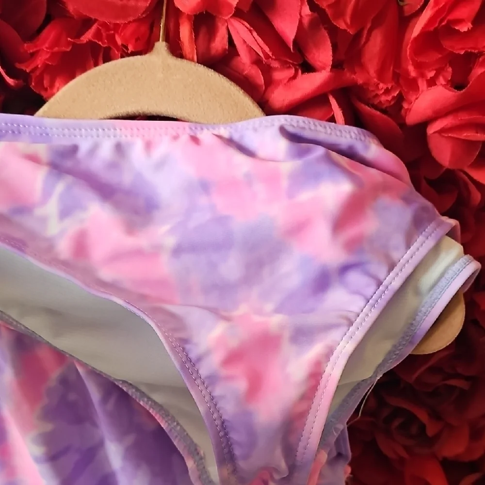Primark NWT Girls Purple Tie-Dye Tankini Bathing Suit Size 8-9 Years (134cm)